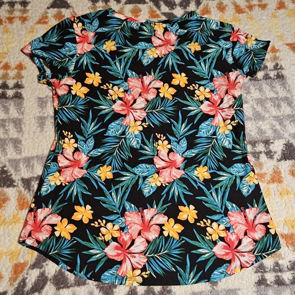 NOBO No-Boundaries Floral Orchid Blouse Size Large - Picture 2 of 5